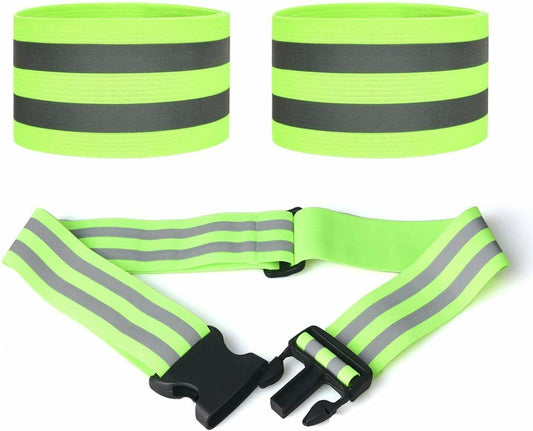 Reflektorband Gürtel Armband Knöchelbänder Elastisch für Joggen Radfahren Laufen