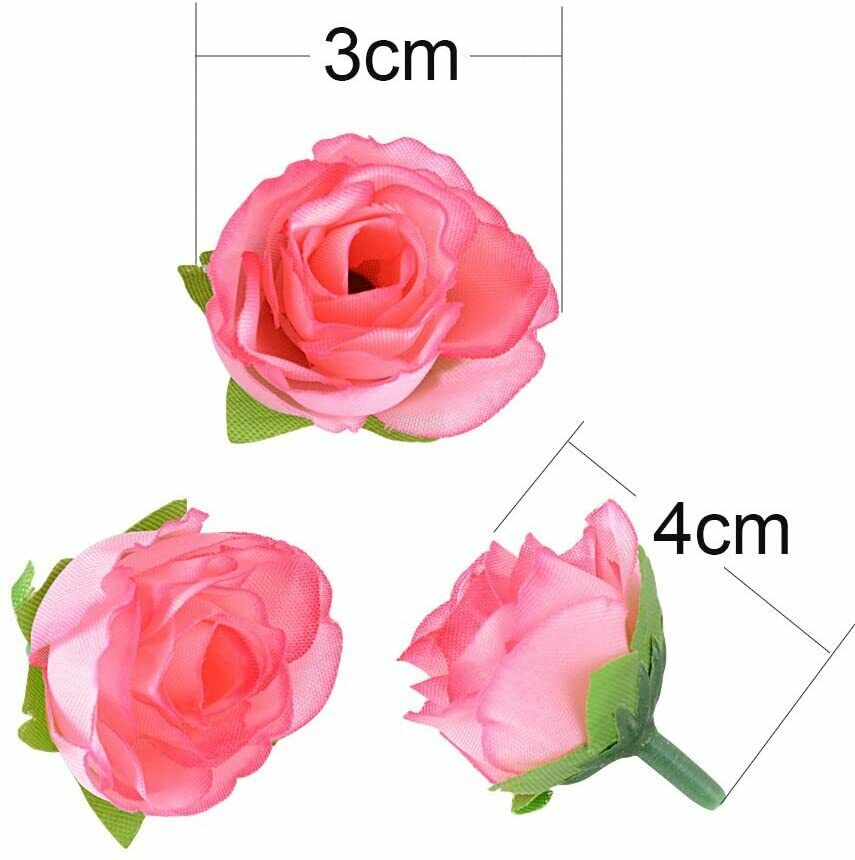 50X Kunstseide Rosen Blüten köpfe.Rosenköpfe Blumen für Hochzeit Haus Dekor