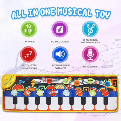  Kinder Spielzeug Piano Matte Keyboard Matte Klaviermatte Tanzmatte 110cm x 36cm