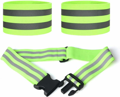 Reflektorband Gürtel Armband Knöchelbänder Elastisch für Joggen Radfahren Laufen
