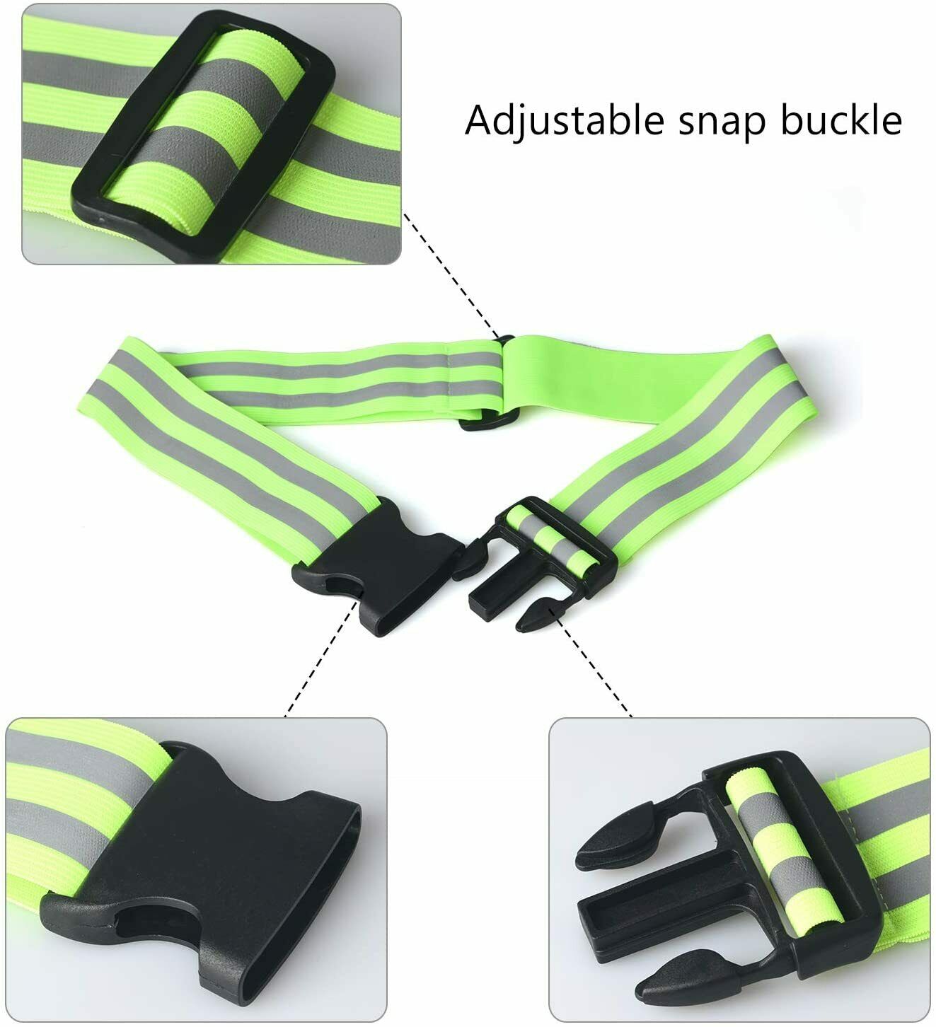 Reflektorband Gürtel Armband Knöchelbänder Elastisch für Joggen Radfahren Laufen