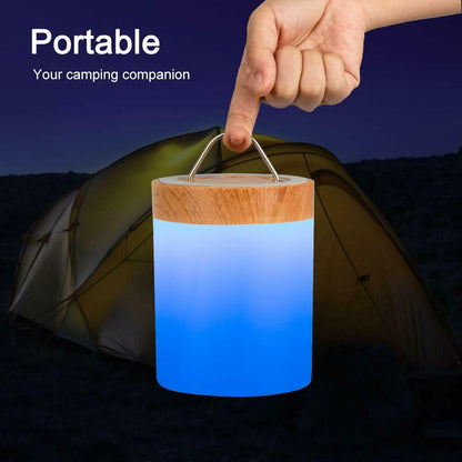 Nachttischlampe, LED Nachtlampe mit Dimmer 360° Berührungssensor USB Aufladbar