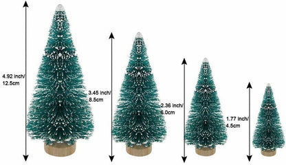 35 Stück Künstlicher Weihnachtsbaum, Mini Grün Tannenbaum, 4.5/6.5/8.5/12.5cm