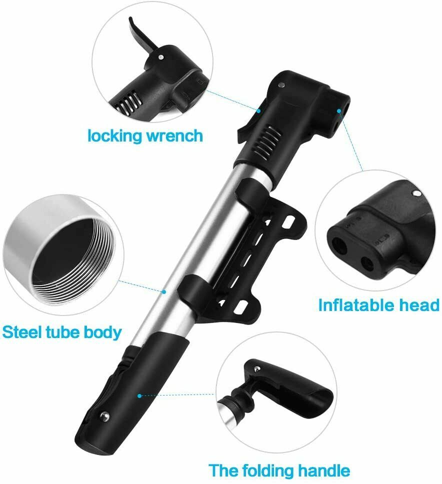 Synmixx Mini Fahrradpumpe Fahrrad Luftpumpe Für Fahrrad Max Druck 120 Psi/8 Bar