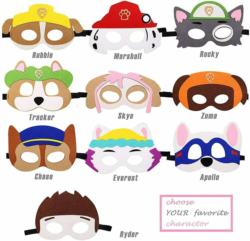 Paw Dog Patrol Spielzeug Puppy Party Masken 10 Stück Kinder Cosplay