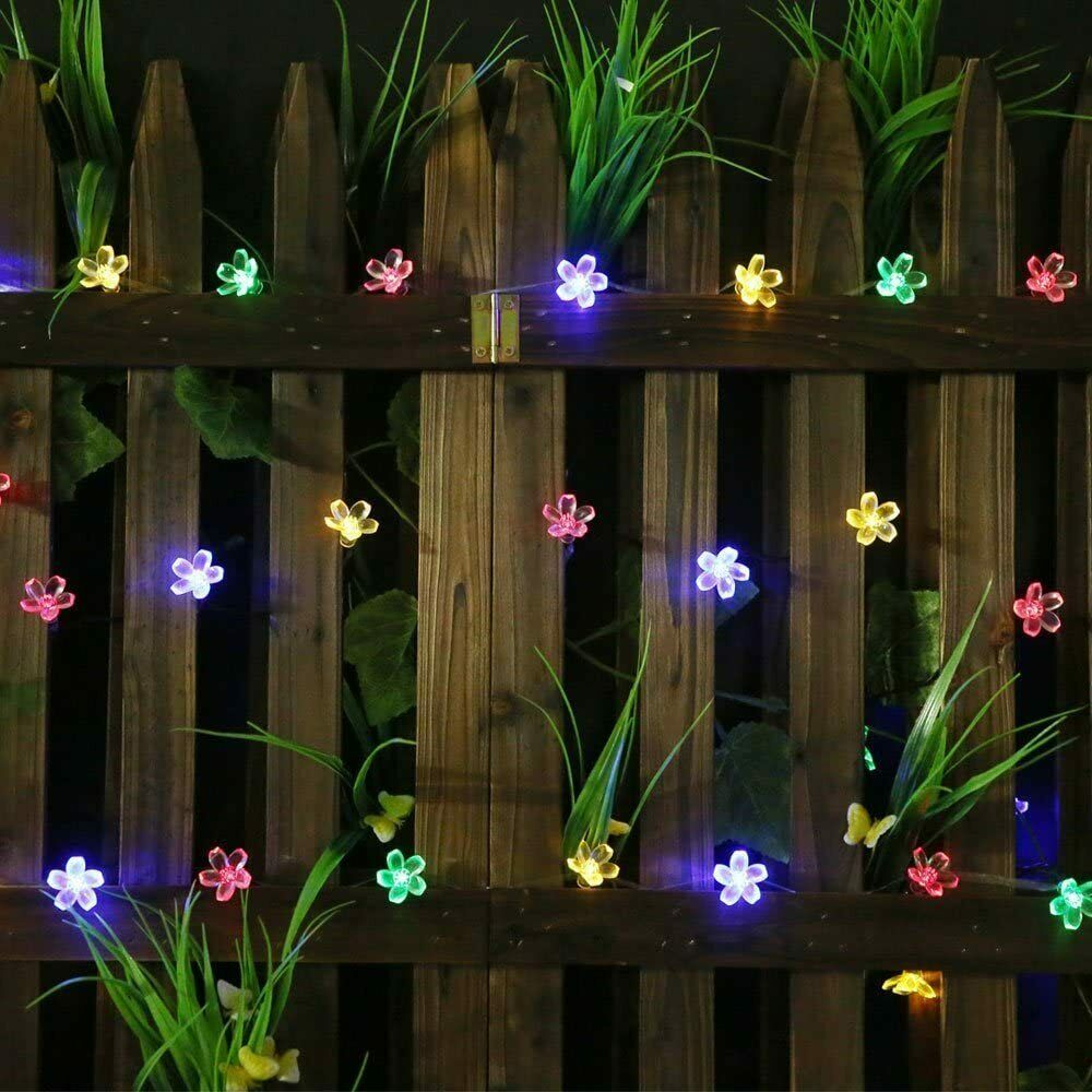 Solar String Lights - Solar Garden Lights mit 50 Blume LED Leuchten für Garten