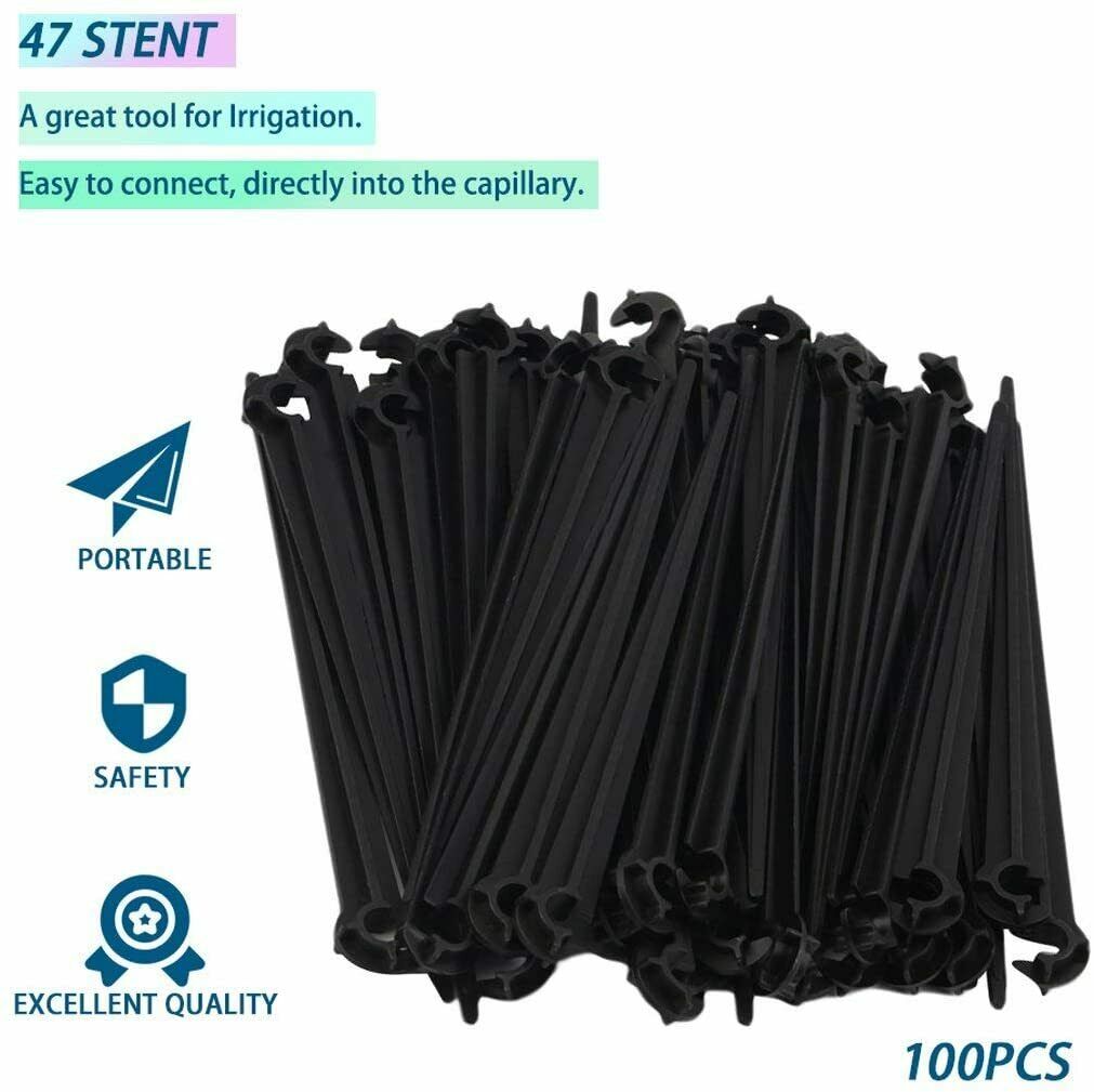 50pc 11cm Hook Fixed Stems Support Holder for 4/7 Drip Irrigation Water Hose