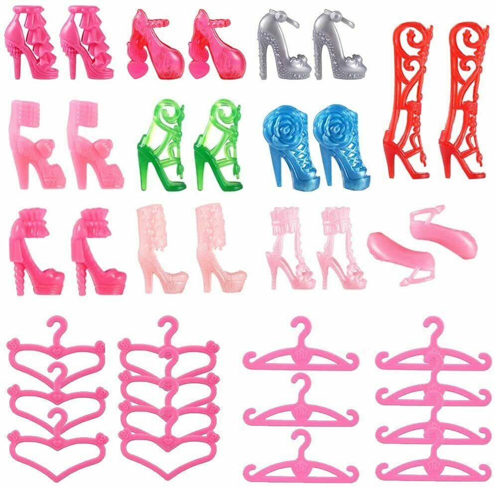 Puppenkleidung / Kleidung + Zubehör - Geeignet für Barbie ( Set 130 Stück )