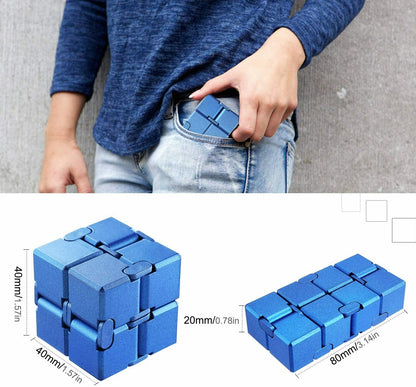 Infinity Cube Unendlicher Würfel Spielzeug Magic Unendlicher Flip Würfel (Blau)