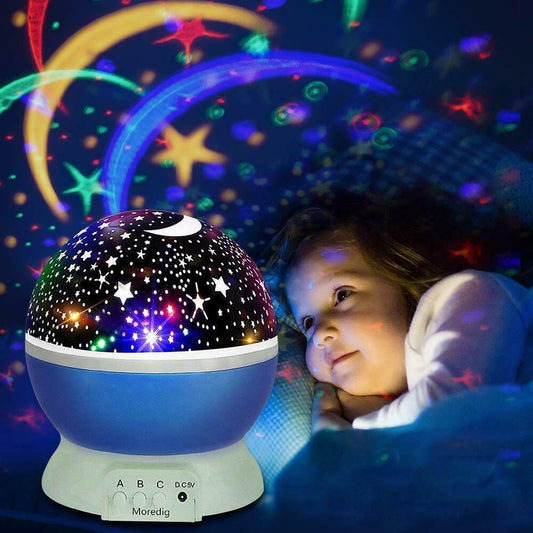 Sternenhimmel Projektor, Sunnest baby Nachtlicht LED 360° Rotierend Projektions