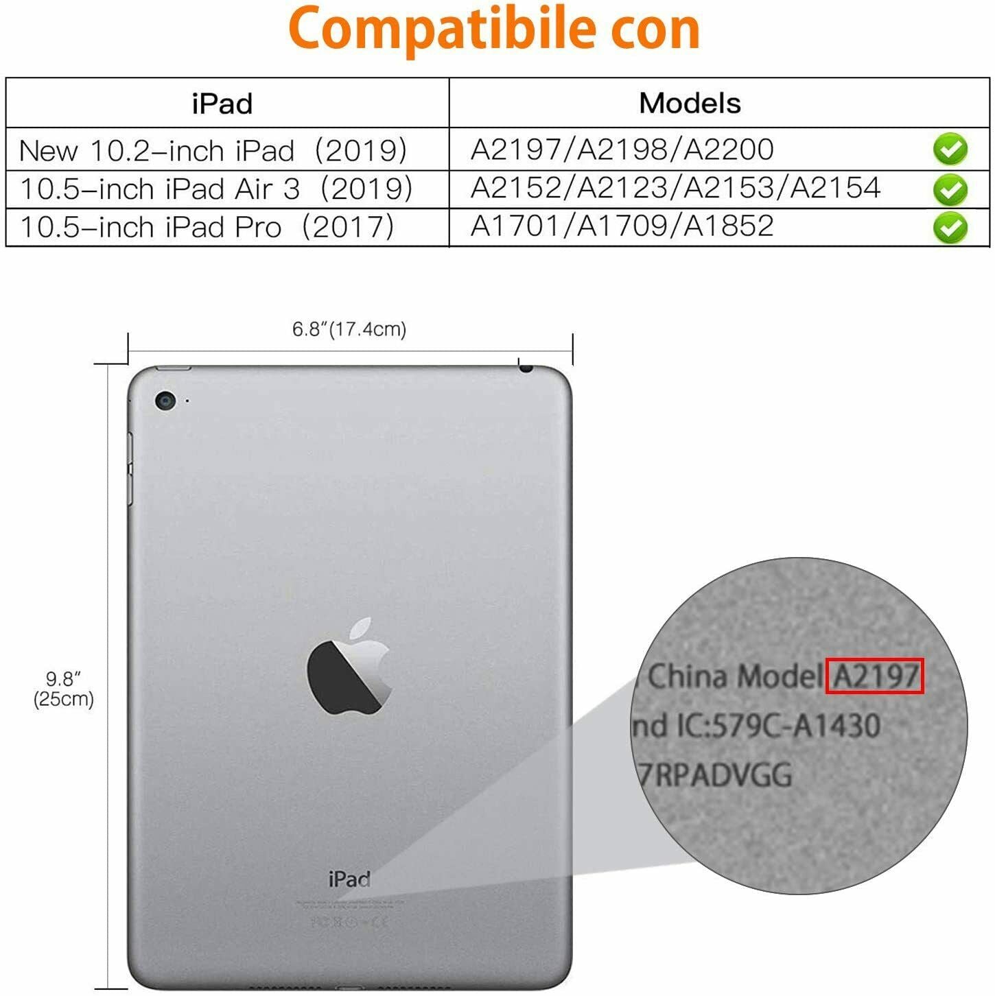 SENGBIRCH Tastatur mit Hülle für iPad 10.2 2019 (7. Generation) / iPad Air 3 201