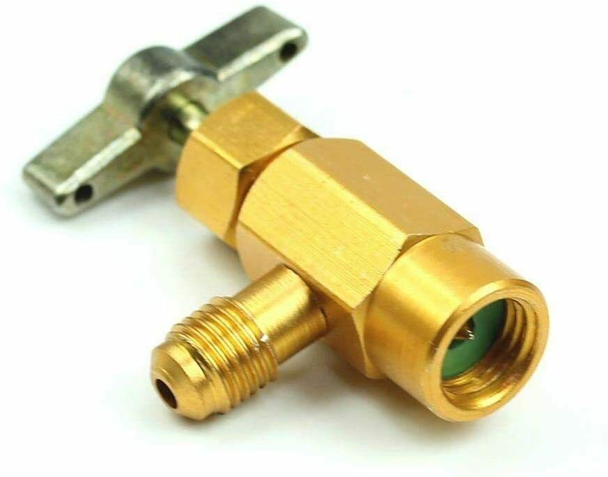 R134a A/C Kältemittel selbstdurchführend Dosenventil Flaschenöffner Adapter 1/4