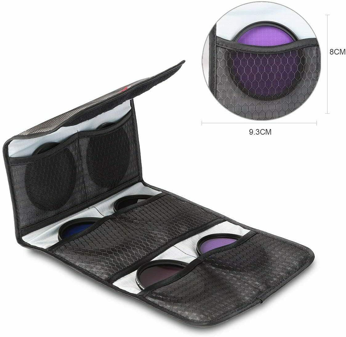 58MM Filter Set Beschoi 6Pcs Filter Kit (CPL+ND4+ND8)+ Verlauf Farbe Filter