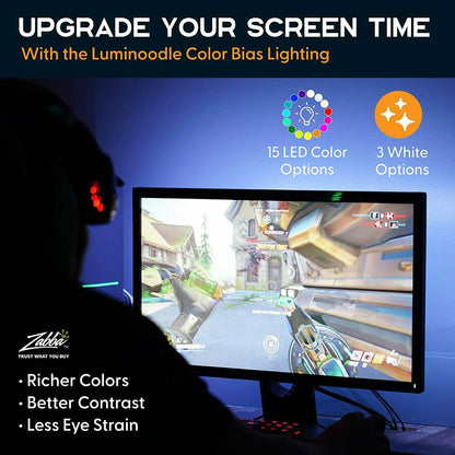 Luminoodle USB LED Hintergrund-Beleuchtung für TV in Farbe, 15 (3 Meter)