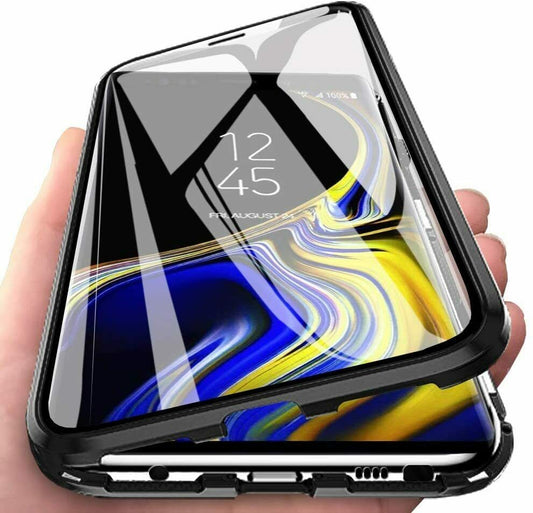 Huawei P30 Lite (6,15 Zoll)Hülle,Stark Magnetische Transparente Cover,Schwarz