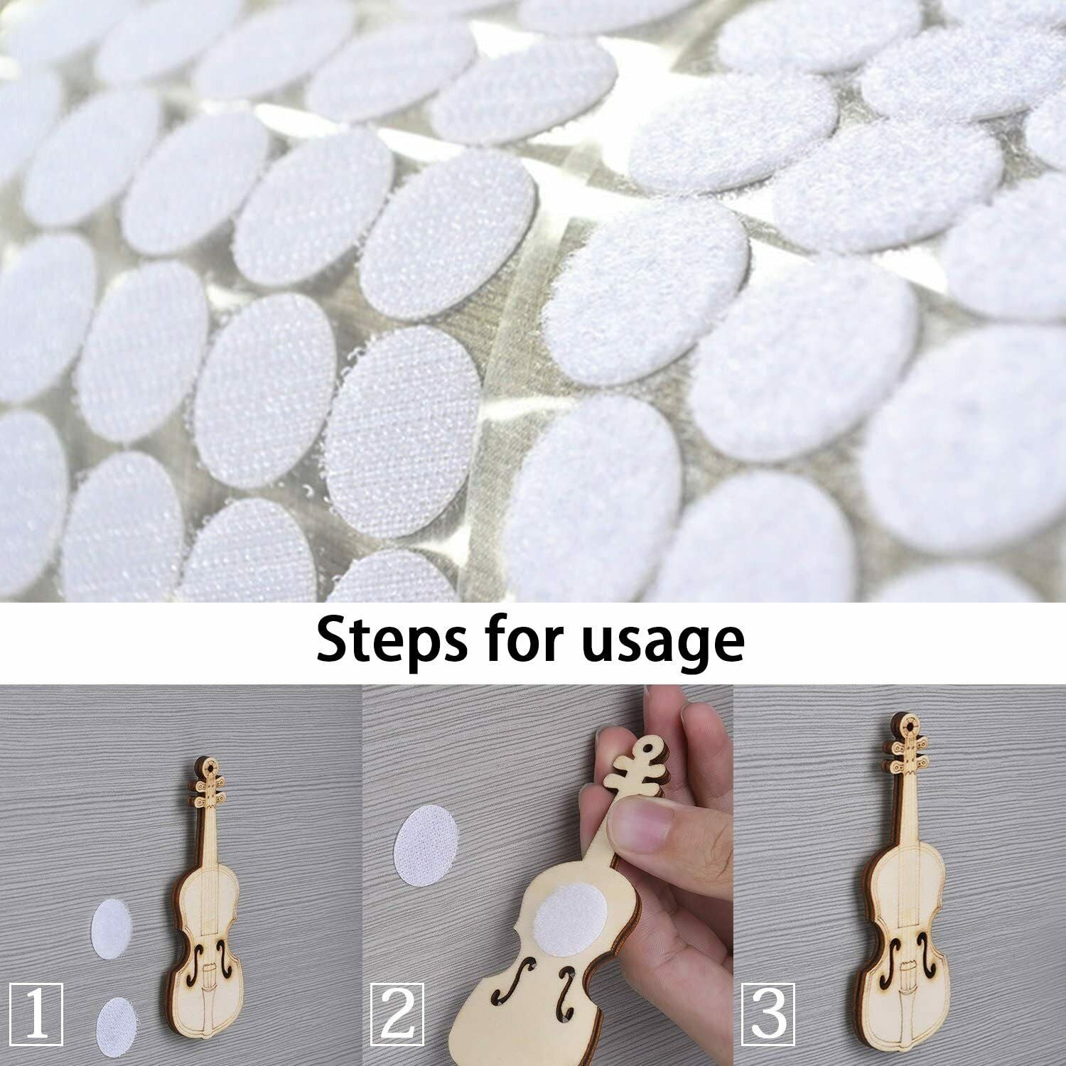 Klett Klebe Punkte, Klettpunkte 900 Stück Klettband Self Adhesive Klebend