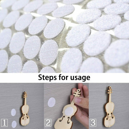 Klett Klebe Punkte, Klettpunkte 900 Stück Klettband Self Adhesive Klebend