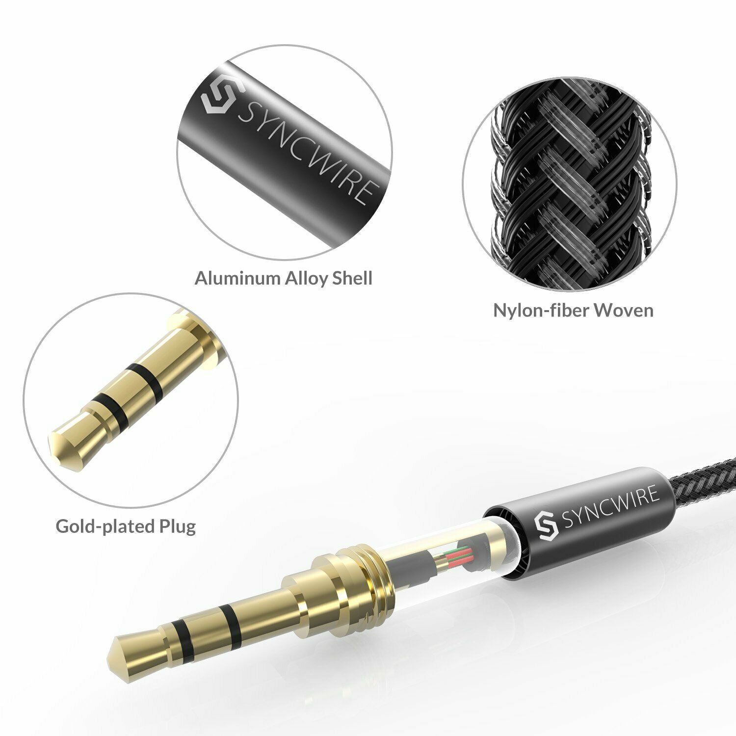 Syncwire Aux Kabel 3.5mm Audio Kabel - 1m Klinkenkabel