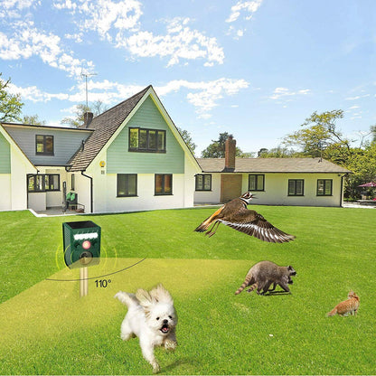 Solar Power Animal Repeller-ultrasonic sound mit Bewegungsmelder,Blitz,Aufstellp
