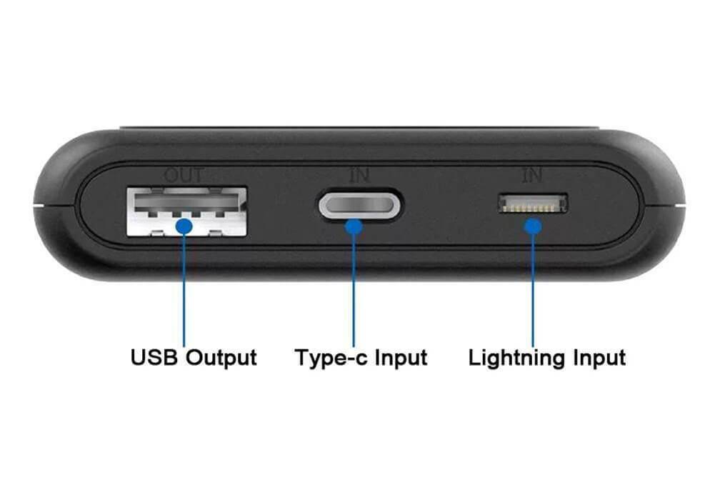 10000mAh Wireless Ladestation Ladegerät + Power Bank Typ C Externe Batterie USB