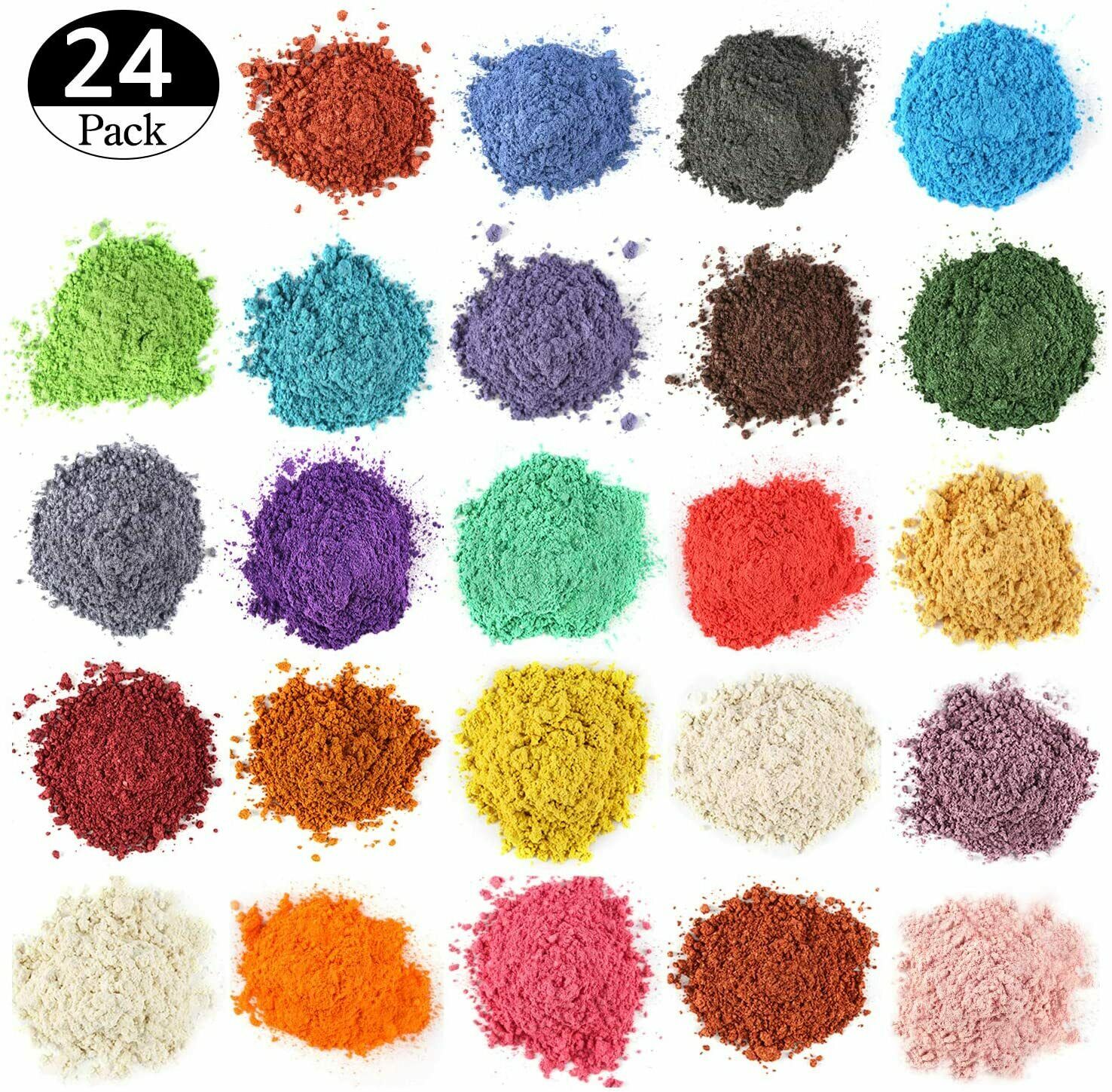 Epoxidharz Farbe 24er×10g, Seifenfarbe Set Metallic Farbe Resin Farbe