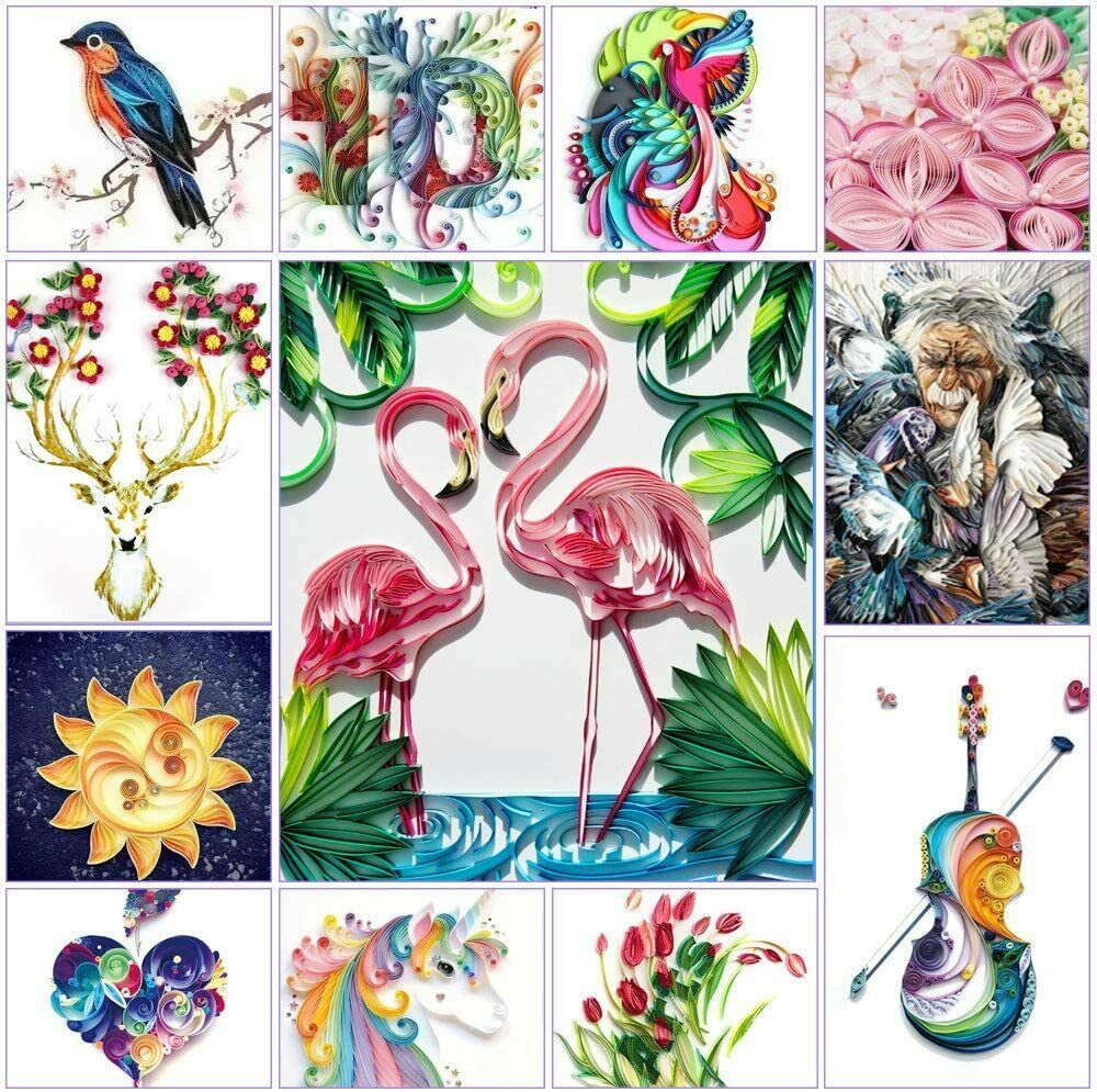 Papier Quilling Kits 600 Strips Bunte Farben Quillingpapier Papierstreifen Set
