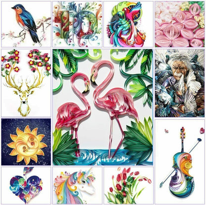 Papier Quilling Kits 600 Strips Bunte Farben Quillingpapier Papierstreifen Set