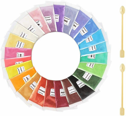 24er×10g, Epoxidharz Seifenfarbe Set Metallic Farbe Resin Farbe