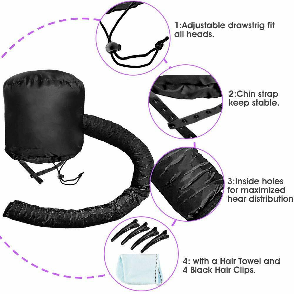 Haar Trocknung Kappe Trockner Cap Portable Salon Hood Befestigung Wärme Hauben