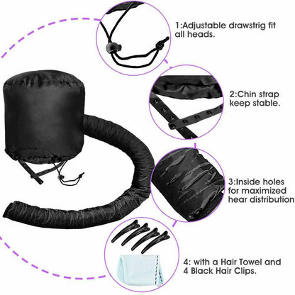 Haar Trocknung Kappe Trockner Cap Portable Salon Hood Befestigung Wärme Hauben