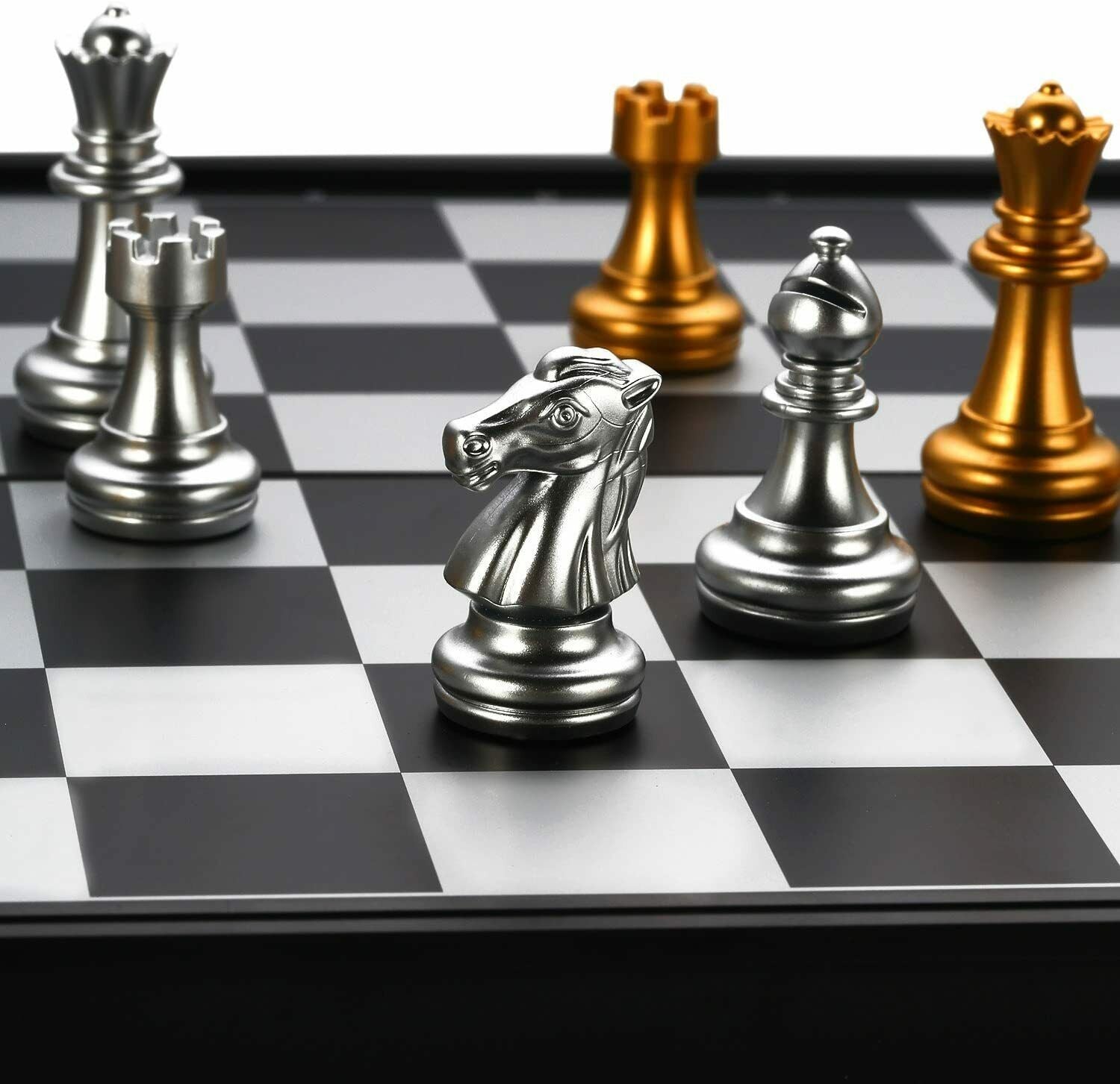 Königliches Schachspiel Schachbrett Chess Folding Magnetic Travel Chess Set