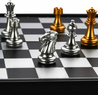 Königliches Schachspiel Schachbrett Chess Folding Magnetic Travel Chess Set
