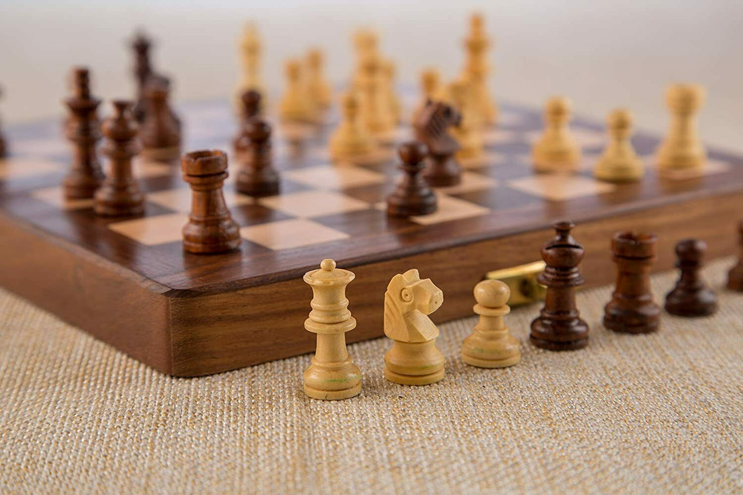 Königliches Schachspiel holz Schachbrett Folding Magnetic Travel holz Chess Set