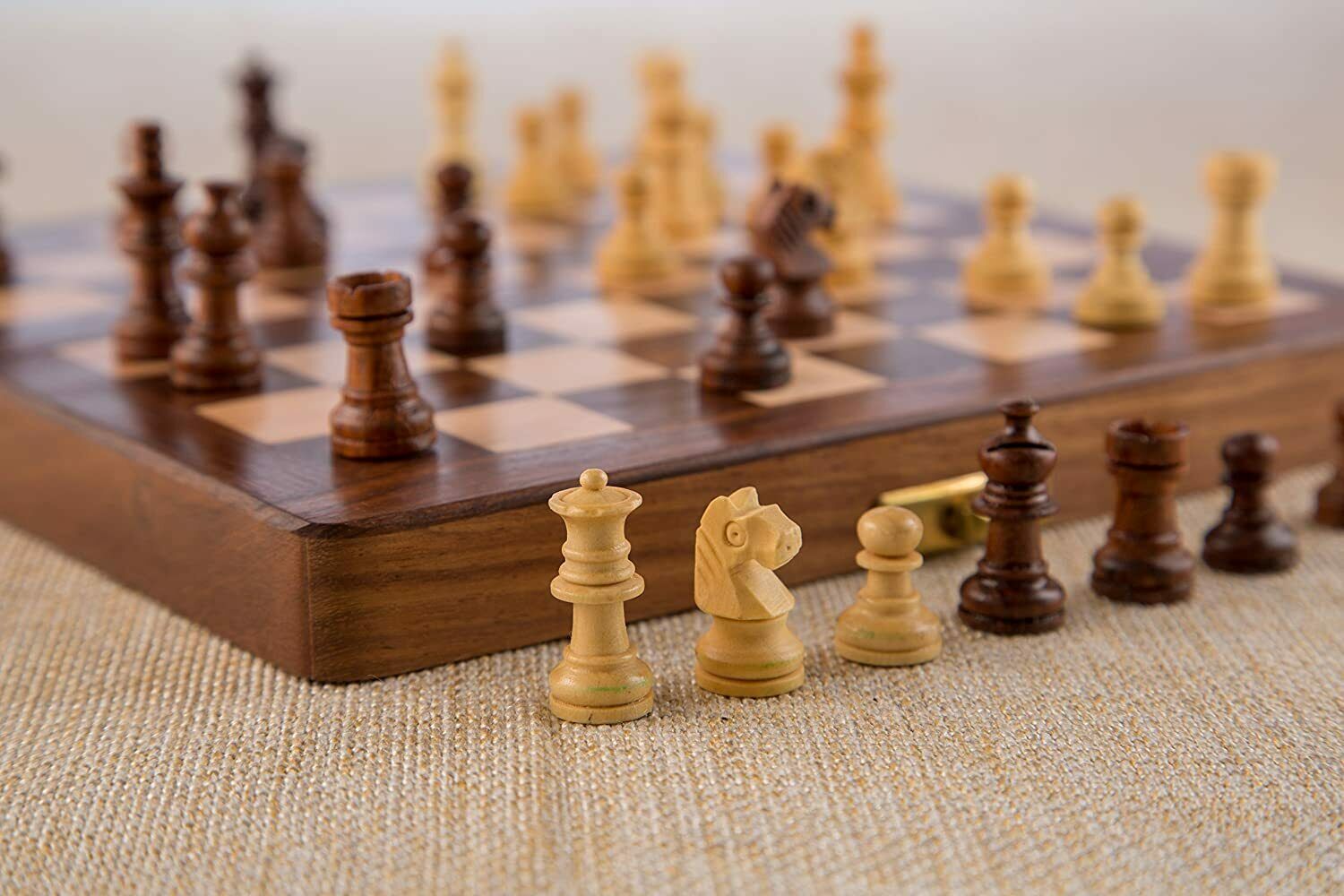 Königliches Schachspiel holz Schachbrett Folding Magnetic Travel holz Chess Set