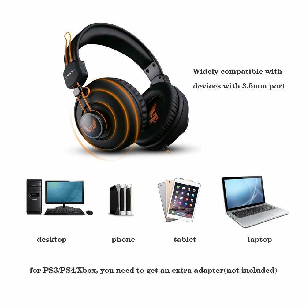 OVANN X7 Gaming Kopfhörer Deep Bass Stereo Headset Kopfhörer für PC MAC Laptop