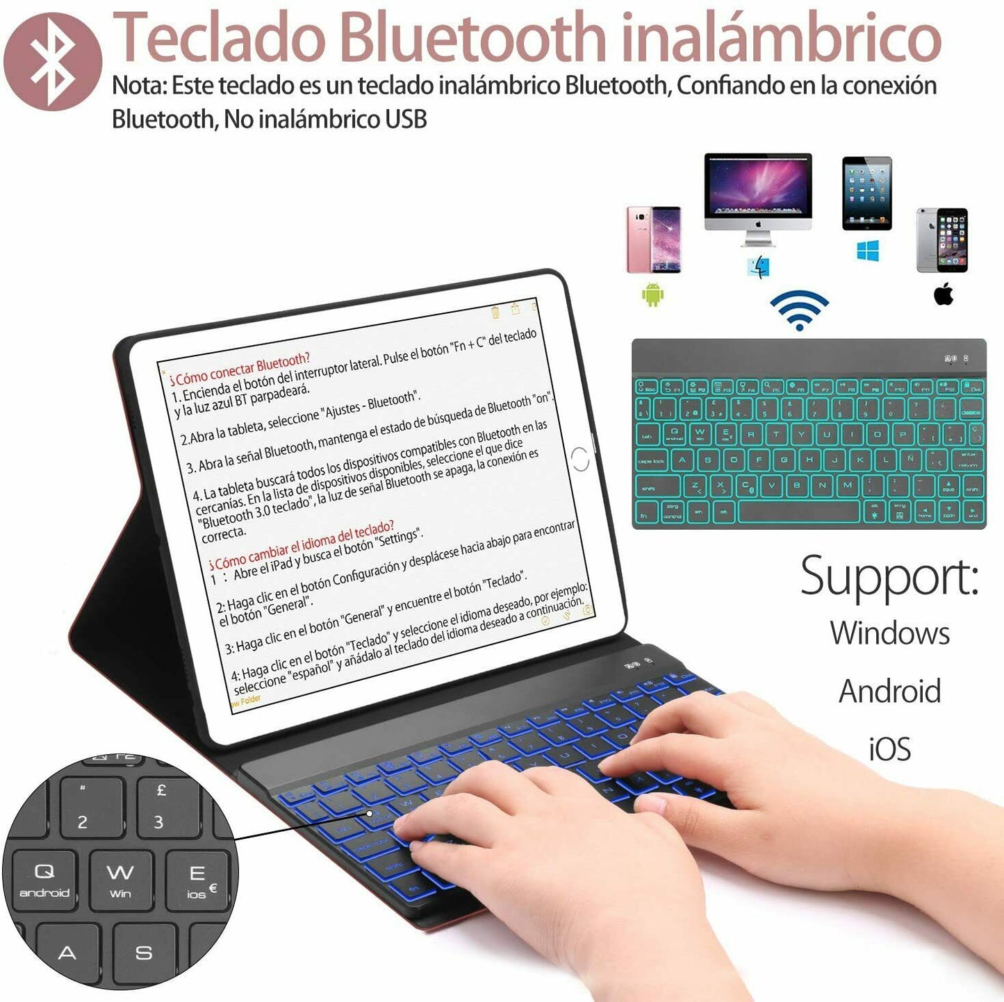SENGBIRCH Tastatur mit Hülle für iPad 10.2 2019 (7. Generation) / iPad Air 3 201