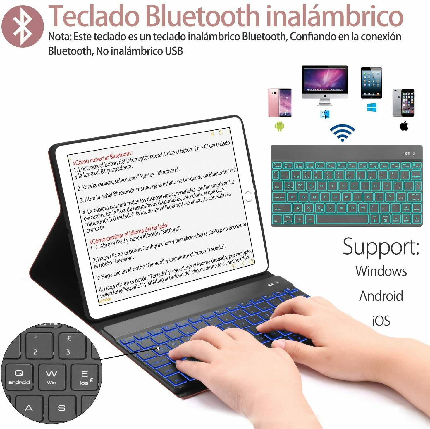 SENGBIRCH Tastatur mit Hülle für iPad 10.2 2019 (7. Generation) / iPad Air 3 201