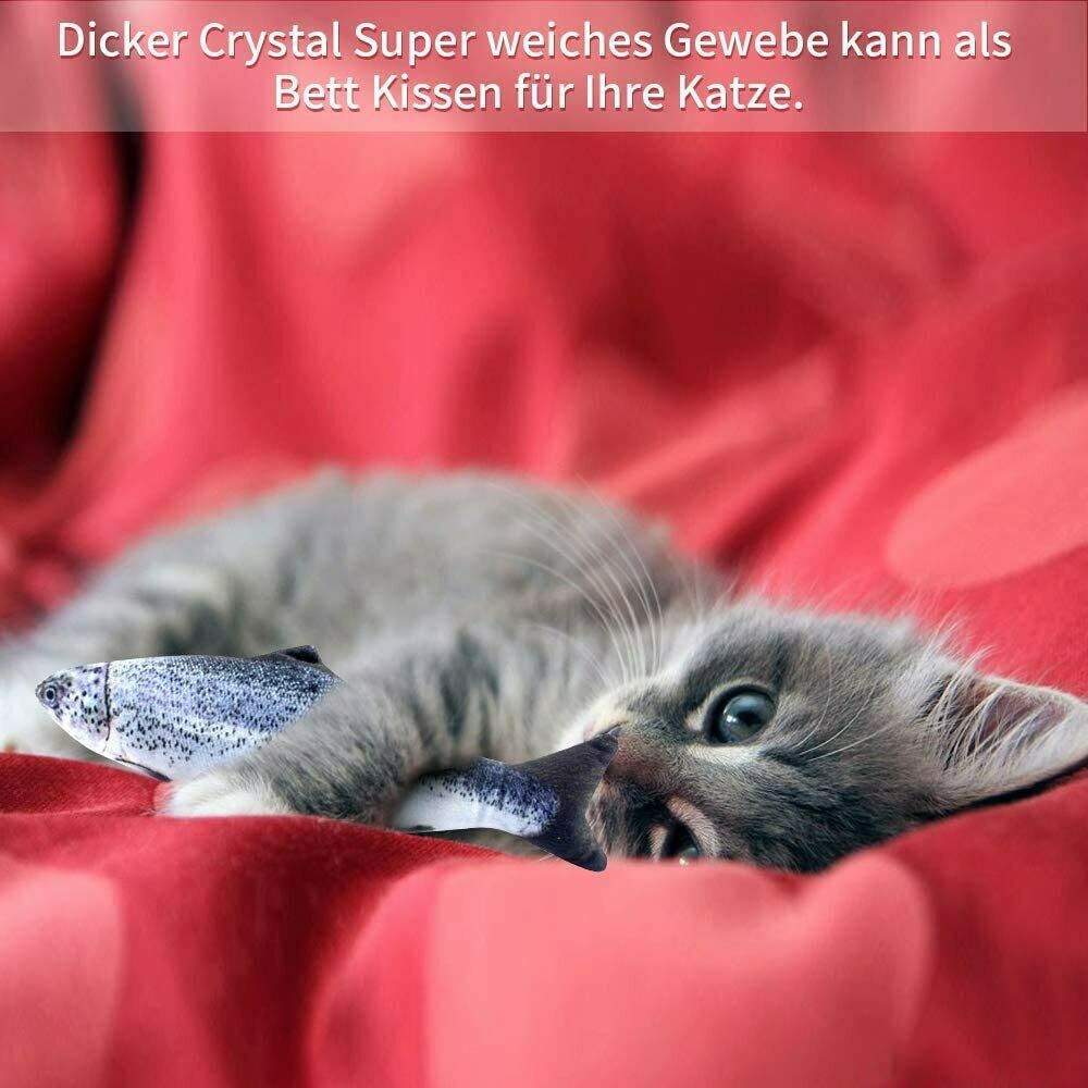 Spielzeug mit Katzenminze 6PCS Katzenspielzeug Fisch Interaktive Spielzeug 20cm
