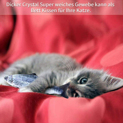 Spielzeug mit Katzenminze 6PCS Katzenspielzeug Fisch Interaktive Spielzeug 20cm