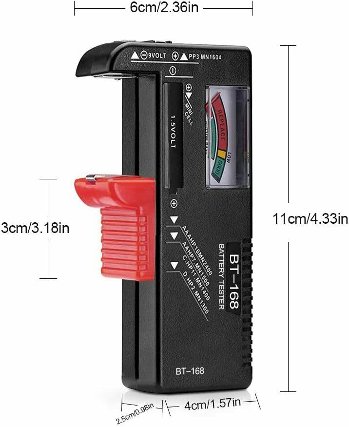Batterietester, Batterie Testgerät BT-168 Akku Testgerät Universal Batterieprüfe
