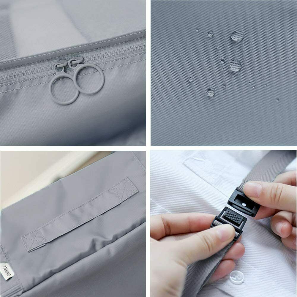 Packtaschen für Koffer 6-teilig Kleidertasche (Schwarzblau - 6er Set)