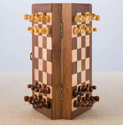 Königliches Schachspiel holz Schachbrett Folding Magnetic Travel holz Chess Set