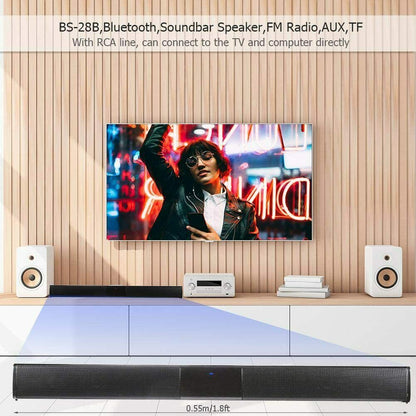 BS-28B Wireless Bluetooth Soundbar Speaker FM Radio 3,5mm AUX TF Lautsprecher