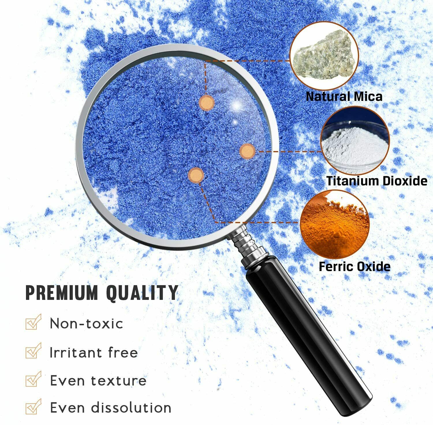 Epoxidharz Farbe 24er×10g, Seifenfarbe Set Metallic Farbe Resin Farbe
