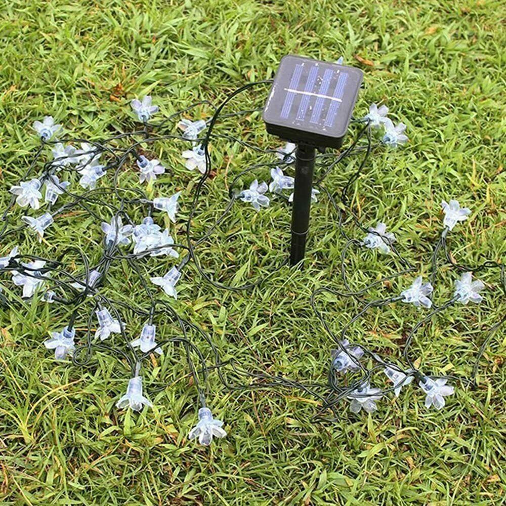 Solar String Lights - Solar Garden Lights mit 50 Blume LED Leuchten für Garten