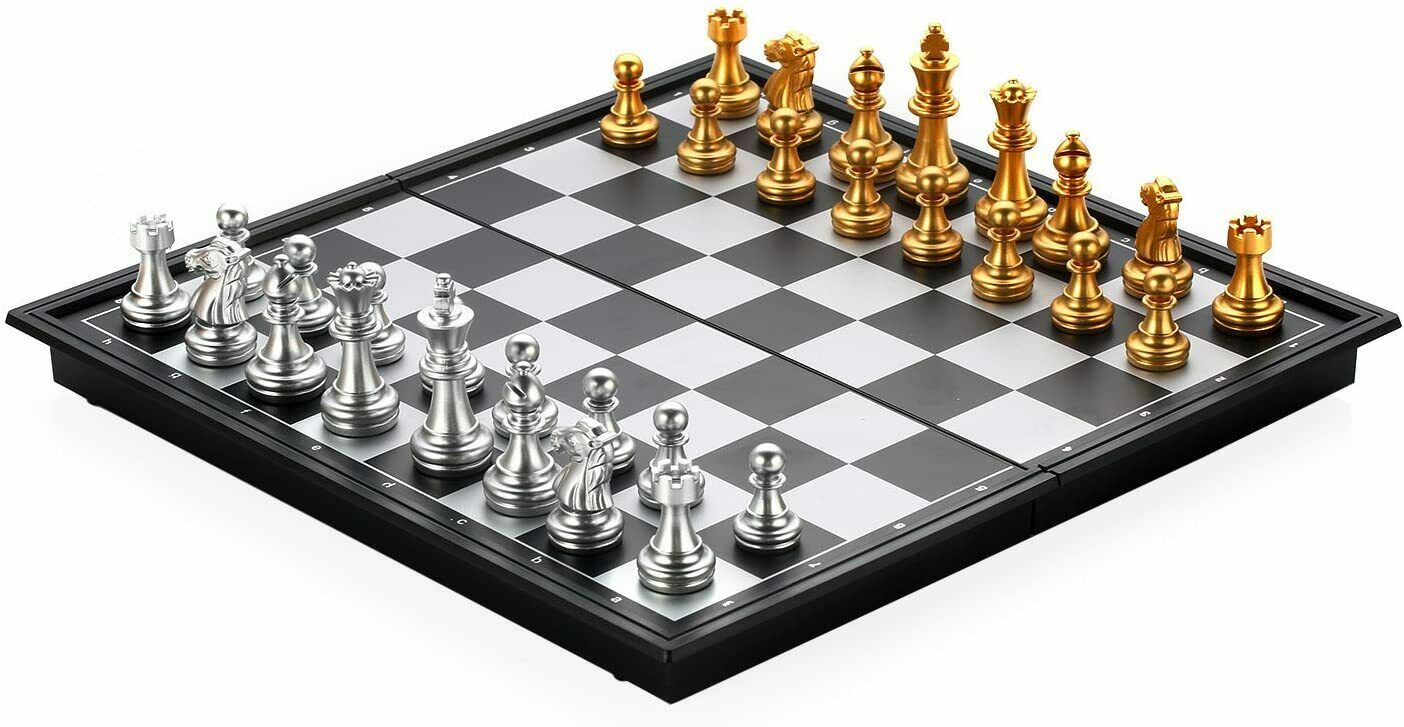 Königliches Schachspiel Schachbrett Chess Folding Magnetic Travel Chess Set
