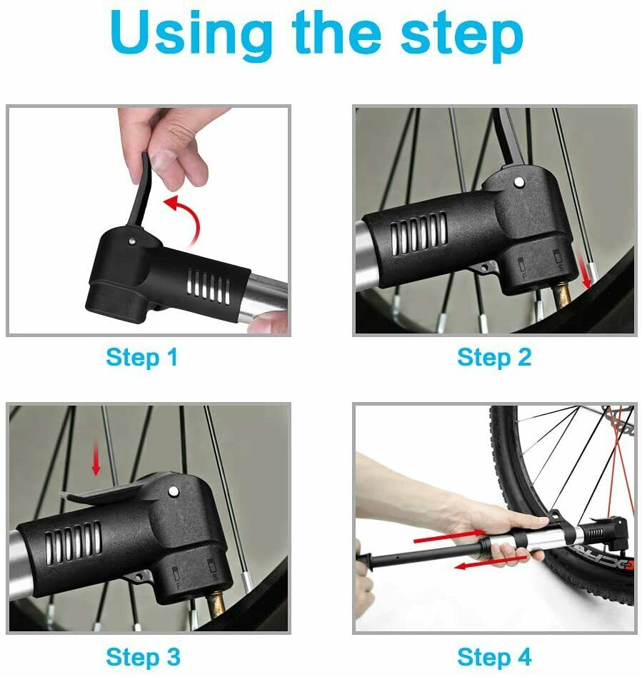 Synmixx Mini Fahrradpumpe Fahrrad Luftpumpe Für Fahrrad Max Druck 120 Psi/8 Bar