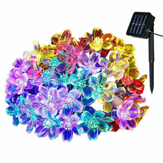 Solar String Lights - Solar Garden Lights mit 50 Blume LED Leuchten für Garten