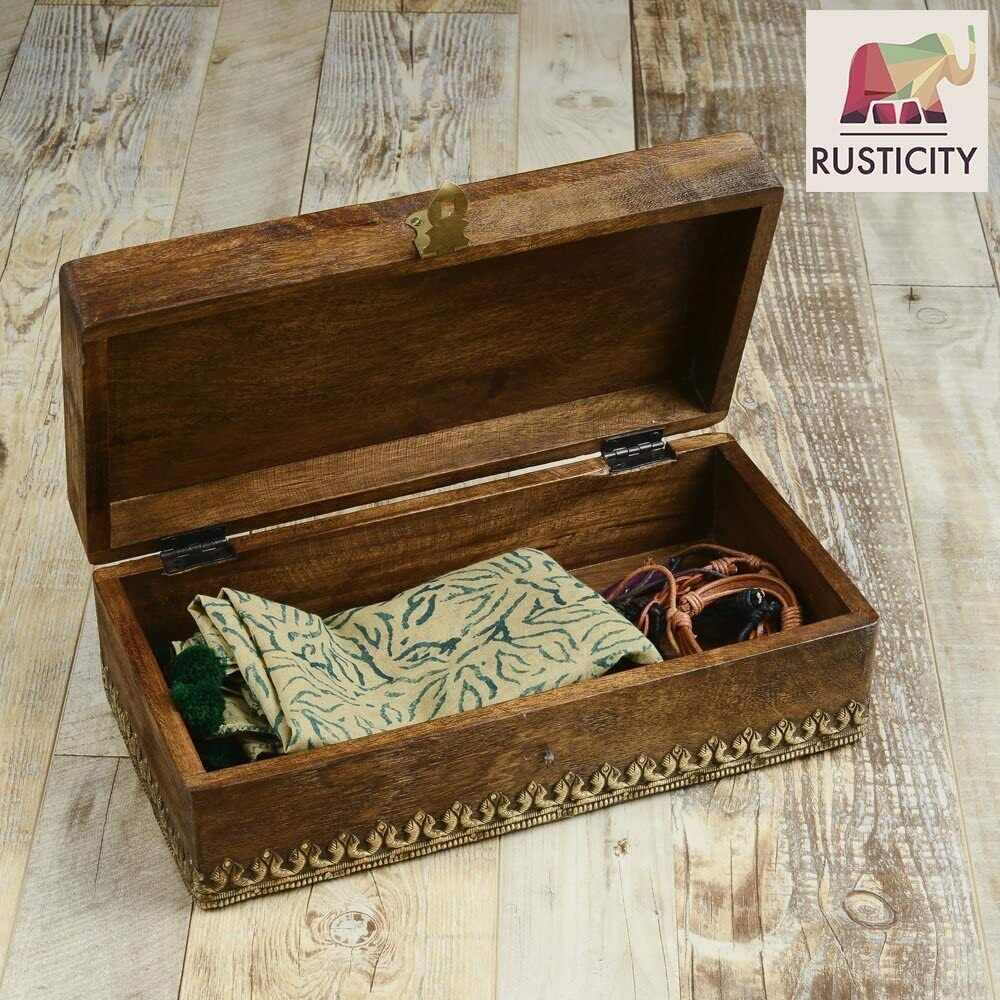 Holzschmuckschachtel Organizer Dekorative Andenkenschachtel Handgemacht (12x6 Z)