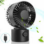 USB Ventilator Doppelblatt Ultra Leise Mini Tischventilator Lüfter Schwarz